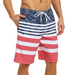 O'Neill Men's Leon Boardshort American Flag Blue Red 38
